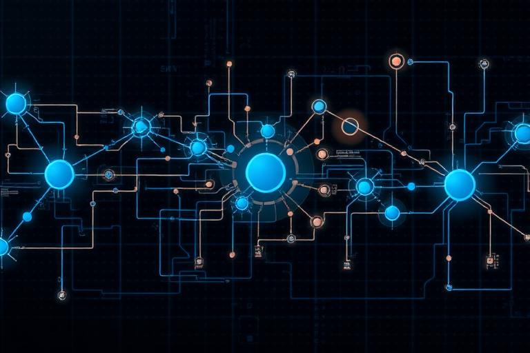 Connected automation nodes and data pathways